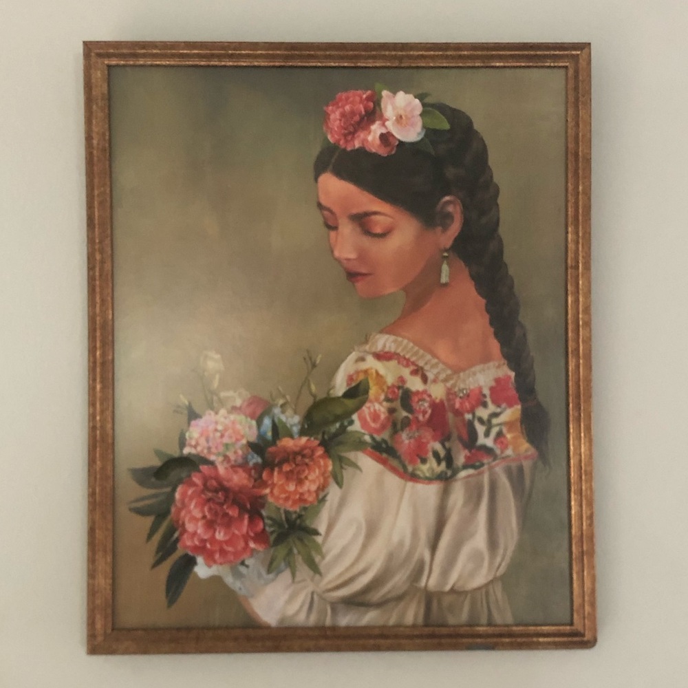 Ethnic Flower Lady Canvas 🌺